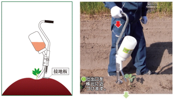 手動プッシュ式粒剤散布器　散ぽ　KW5　使い方